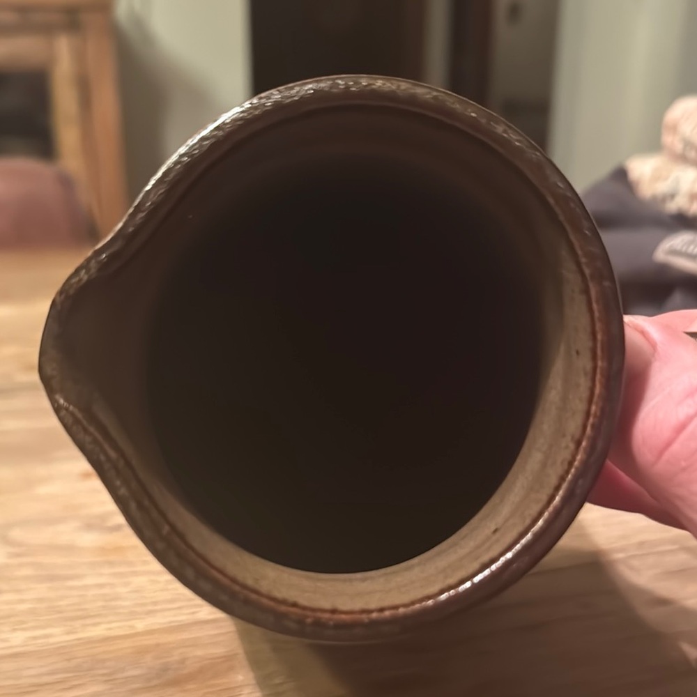Rustic Brown Ceramic Pitcher - Picture 4 of 5